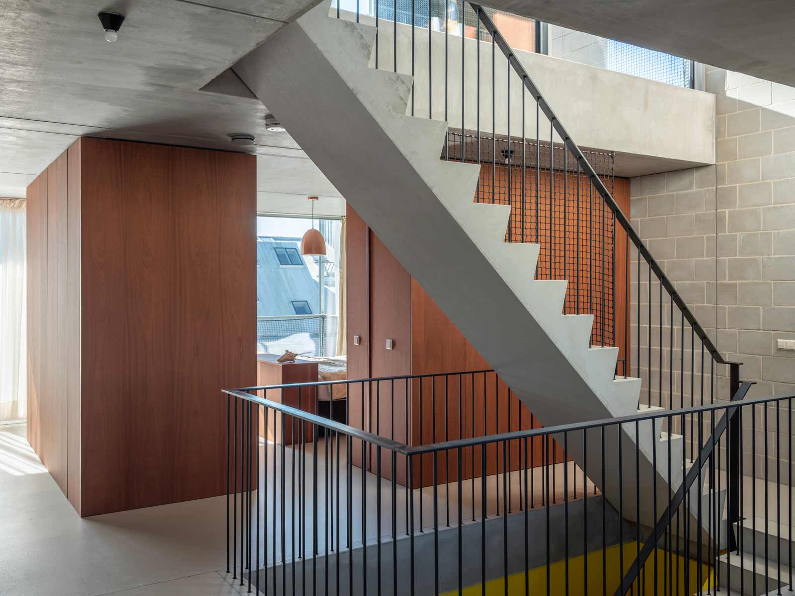 three generation house by BETA photo interior with mahogany closets in loft space by Ossip