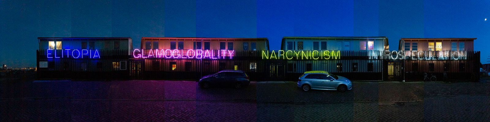 night montage photo of elitopia glamglobality narcynicism introspeculation by An­naik Lou Pit­teloud image by marc faasse