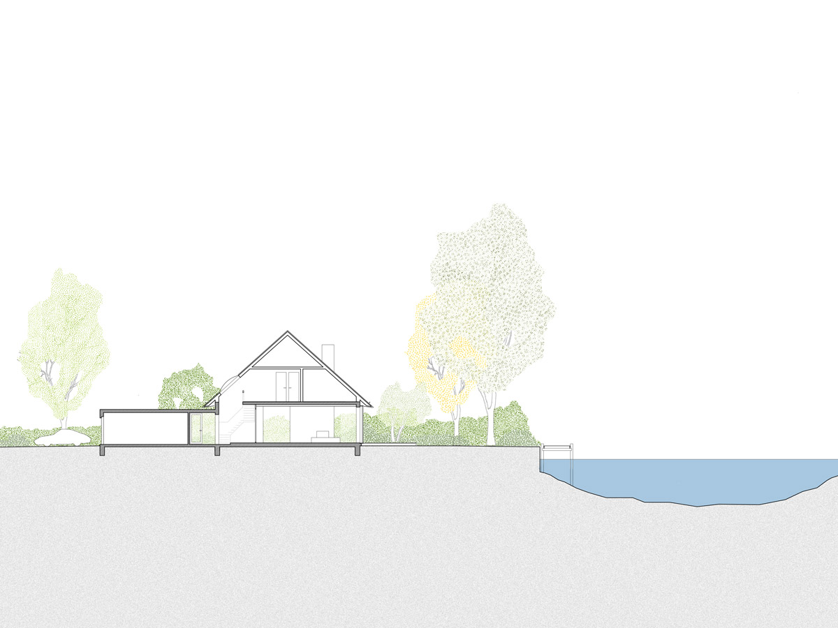 section drawing of house tc by beta architect amsterdam evert klinkenberg gus auguste van oppen