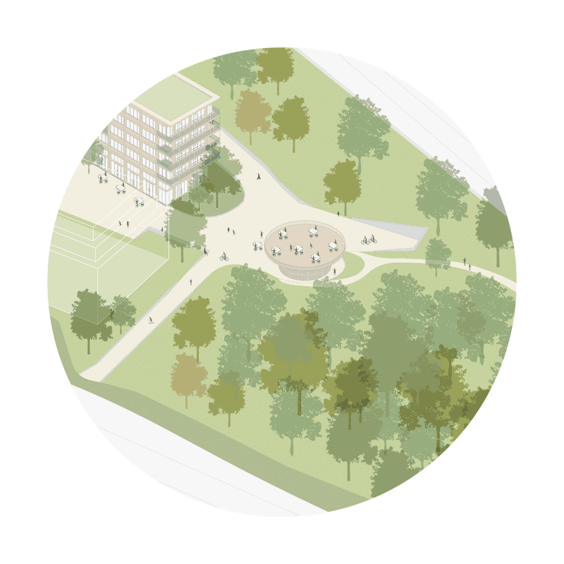 axo illustration showing ecozone urban hinge by beta architect amsterdam evert klinkenberg gus auguste van oppen