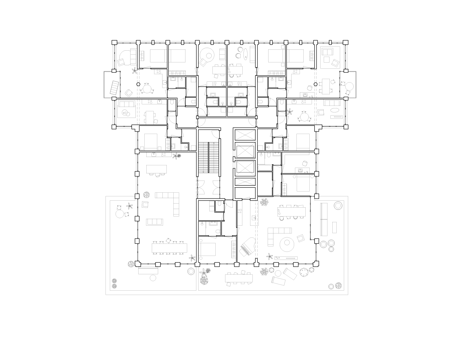 rotterdam baan project plan drawing of eigth floor by beta architect amsterdam evert klinkenberg gus auguste van oppen