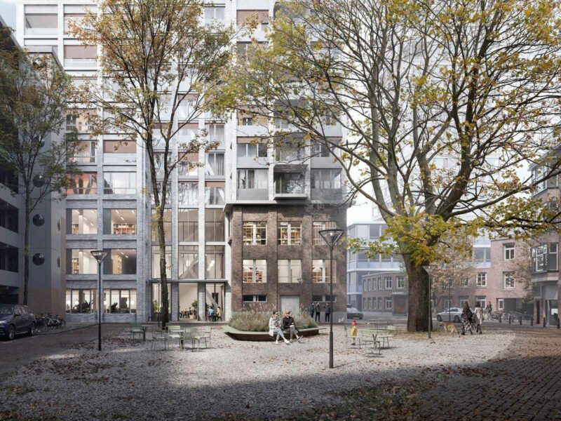rotterdam baan project render baan plein by beta architect amsterdam evert klinkenberg gus auguste van oppen