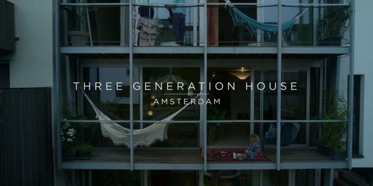 Apple TV+ docuseries HOME screenshot featuring Three Generation House by BETA architect amsterdam Auguste Gus van Oppen Evert Klinkenberg Tracy Metz