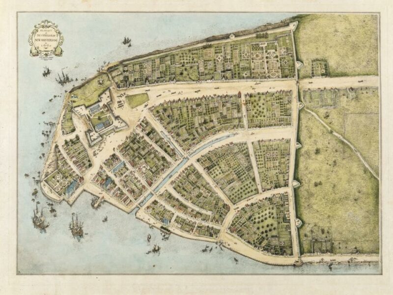 map of new amsterdam new york city 1600