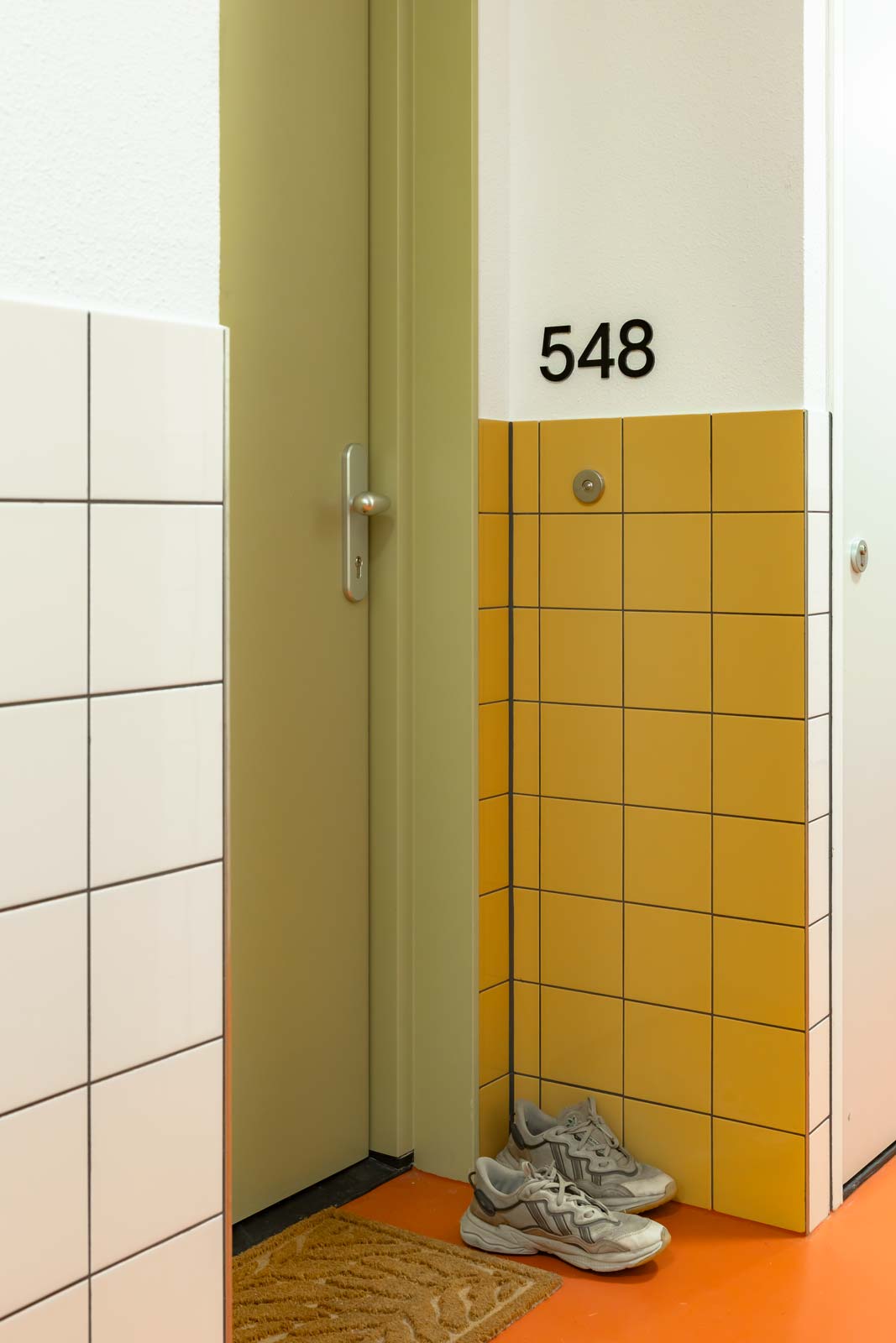 click to enlarge and start slideshow interior photograph of apartment entrance at Wisselspoor project by BETA architects Amsterdam Evert Klinkenberg Auguste Gus van Oppen image by Sebastiaan van Damme
